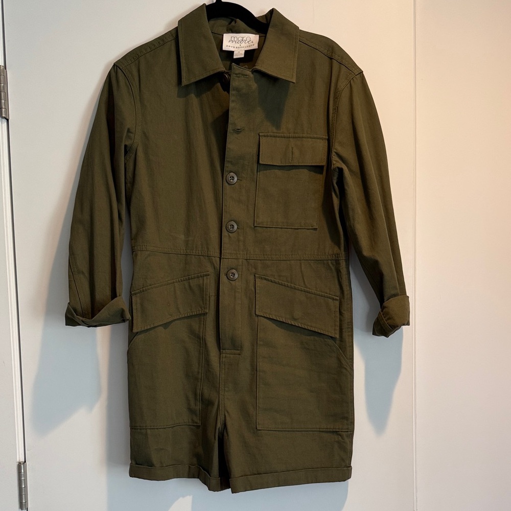 Mare Mare x Anthropologie  Olive Green Women’s Long Sleeve Romper